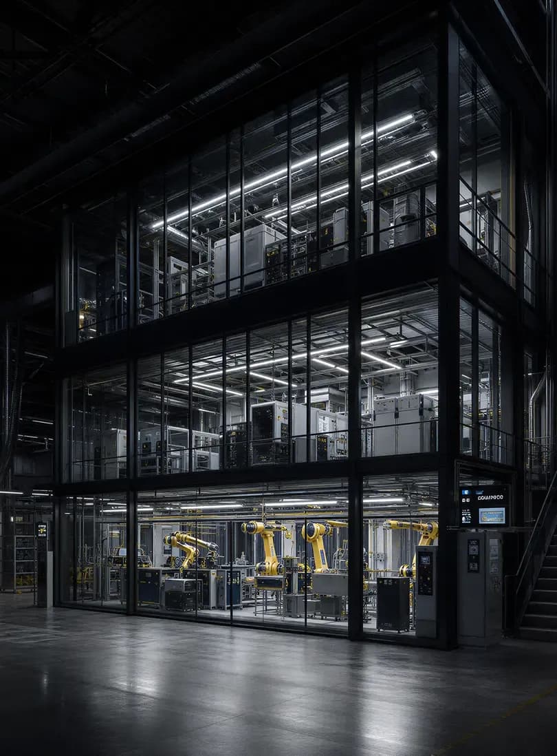 Interior of a modular micro factory